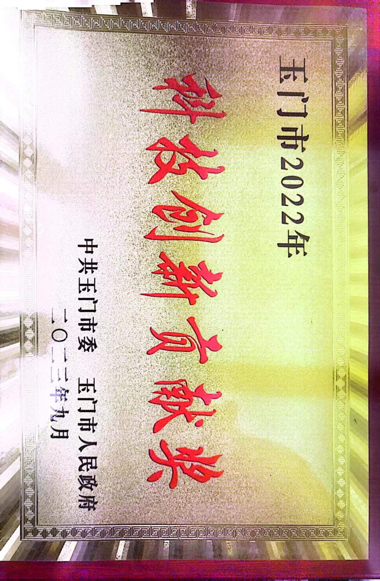 科技创新贡献奖